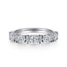 Fancy Wedding Ring in 14k White Gold with Oval Natural Diamond at Gabriel & Co.