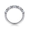 Fancy Wedding Ring in 14k White Gold with Oval Natural Diamond at Gabriel & Co.