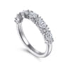 Fancy Wedding Ring in 14k White Gold with Oval Natural Diamond at Gabriel & Co.