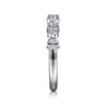 Fancy Wedding Ring in 14k White Gold with Oval Natural Diamond at Gabriel & Co.