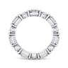 Eternity Band Wedding Ring in 14k White Gold with Emerald Cut Natural Diamond at Gabriel & Co.