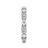 Eternity Band Wedding Ring in 14k White Gold with Emerald Cut Natural Diamond at Gabriel & Co.