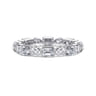 Eternity Band Wedding Ring in 14k White Gold with Emerald Cut Natural Diamond at Gabriel & Co.