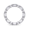 Eternity Band Wedding Ring in 14k White Gold with Emerald Cut Natural Diamond at Gabriel & Co.