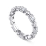 Eternity Band Wedding Ring in 14k White Gold with Emerald Cut Natural Diamond at Gabriel & Co.