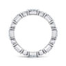 Eternity Band Wedding Ring in 14k White Gold with Emerald Cut Natural Diamond at Gabriel & Co.