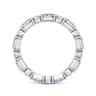Eternity Band Wedding Ring in 14k White Gold with Emerald Cut Natural Diamond at Gabriel & Co.