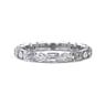Eternity Band Wedding Ring in 14k White Gold with Emerald Cut Natural Diamond at Gabriel & Co.