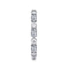 Eternity Band Wedding Ring in 14k White Gold with Emerald Cut Natural Diamond at Gabriel & Co.
