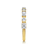 Straight Wedding Ring in 14k Yellow Gold with Emerald Cut Natural Diamond at Gabriel & Co.