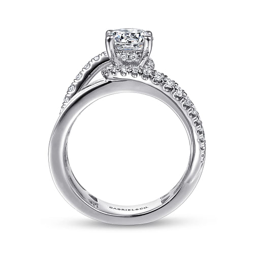 Emerie - 14K White Gold Round Diamond Engagement Ring - 0.43 ct - Shot 2