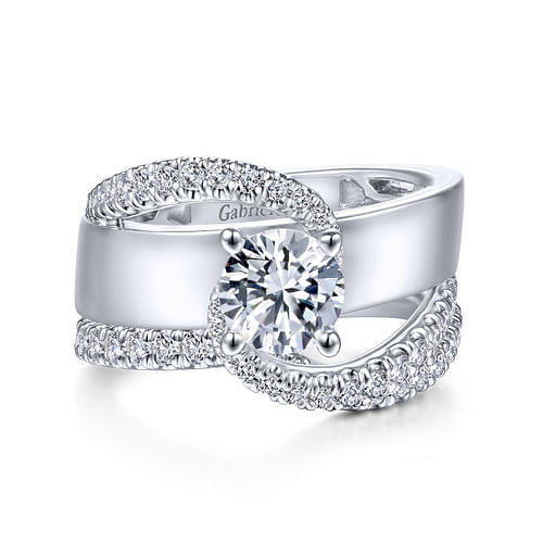 Emerie - 14K White Gold Round Diamond Engagement Ring - 0.43 ct - Shot 4