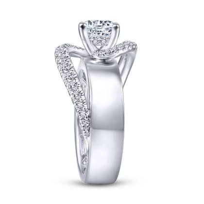 Emerie - 14K White Gold Round Diamond Engagement Ring