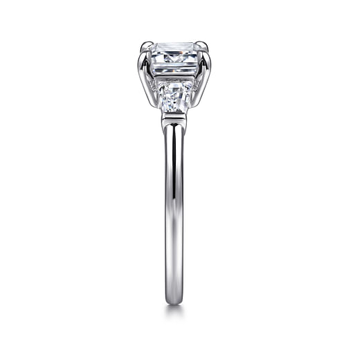 Emeroux - 14k White Gold 1.5 Carat Emerald Cut 3 Stone Natural Diamond ...