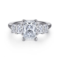 14K White Gold Radiant Cut Diamond Engagement Ring