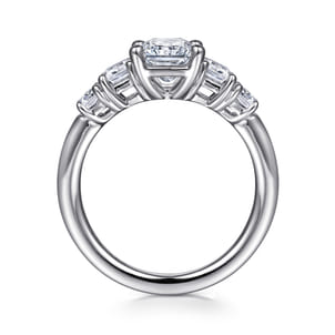Emilie - 14K White Gold Radiant Cut Diamond Engagement Ring
