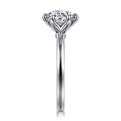 Emma - 14K White Gold 6 Prong Round Solitaire Engagement Ring