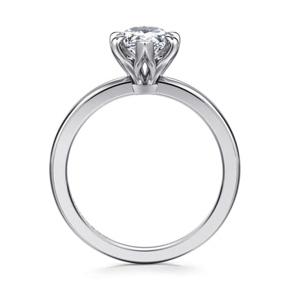 Emma - 14K White Gold Pear Shape Solitaire Engagement Ring