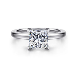 Emma - 14K White Gold Princess Cut Solitaire Engagement Ring
