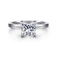 Emma - 14K White Gold Princess Cut Solitaire Engagement Ring