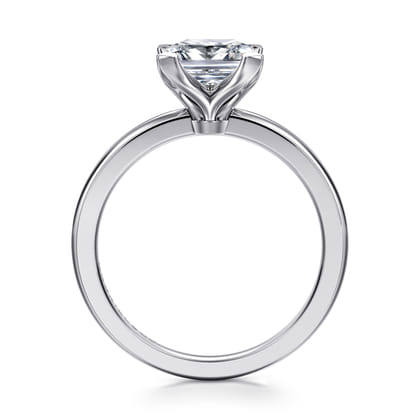 Emma - 14K White Gold Princess Cut Solitaire Engagement Ring