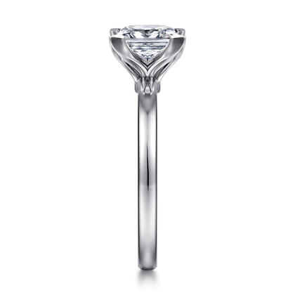 Emma - 14K White Gold Princess Cut Solitaire Engagement Ring