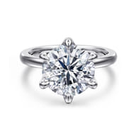 Emma - 14K White Gold Round Solitaire Engagement Ring