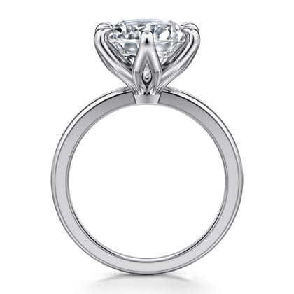 Emma - 14K White Gold Round Solitaire Engagement Ring