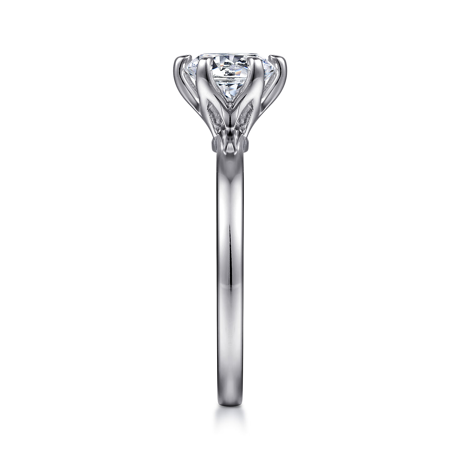 Emma - 14K White Gold Round Solitaire Engagement Ring