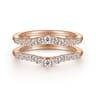 Enhancer Wedding Ring in 14k Rose Gold with Round Natural Diamond at Gabriel & Co.