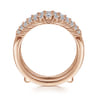 Enhancer Wedding Ring in 14k Rose Gold with Round Natural Diamond at Gabriel & Co.