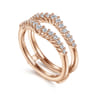 Enhancer Wedding Ring in 14k Rose Gold with Round Natural Diamond at Gabriel & Co.