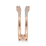 Enhancer Wedding Ring in 14k Rose Gold with Round Natural Diamond at Gabriel & Co.