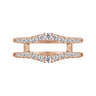 Enhancer Wedding Ring in 14k Rose Gold with Round Natural Diamond at Gabriel & Co.
