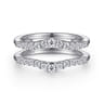 Enhancer Wedding Ring in 14k White Gold with Round Natural Diamond at Gabriel & Co.