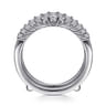 Enhancer Wedding Ring in 14k White Gold with Round Natural Diamond at Gabriel & Co.