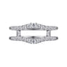 Enhancer Wedding Ring in 14k White Gold with Round Natural Diamond at Gabriel & Co.