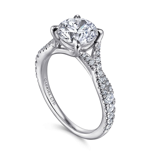 Emmalyn - 18K White Gold Round Diamond Engagement Ring - 0.33 ct - Shot 3