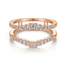 Enhancer Wedding Ring in 14k Rose Gold with Round Natural Diamond at Gabriel & Co.