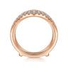 Enhancer Wedding Ring in 14k Rose Gold with Round Natural Diamond at Gabriel & Co.