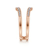 Enhancer Wedding Ring in 14k Rose Gold with Round Natural Diamond at Gabriel & Co.