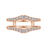 Enhancer Wedding Ring in 14k Rose Gold with Round Natural Diamond at Gabriel & Co.