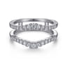 Enhancer Wedding Ring in 14k White Gold with Round Natural Diamond at Gabriel & Co.