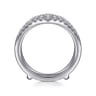 Enhancer Wedding Ring in 14k White Gold with Round Natural Diamond at Gabriel & Co.