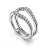 Enhancer Wedding Ring in 14k White Gold with Round Natural Diamond at Gabriel & Co.