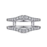 Enhancer Wedding Ring in 14k White Gold with Round Natural Diamond at Gabriel & Co.