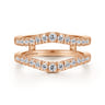 Enhancer Wedding Ring in 14k Rose Gold with Round Natural Diamond at Gabriel & Co.