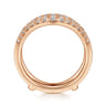 Enhancer Wedding Ring in 14k Rose Gold with Round Natural Diamond at Gabriel & Co.