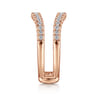 Enhancer Wedding Ring in 14k Rose Gold with Round Natural Diamond at Gabriel & Co.