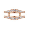 Enhancer Wedding Ring in 14k Rose Gold with Round Natural Diamond at Gabriel & Co.